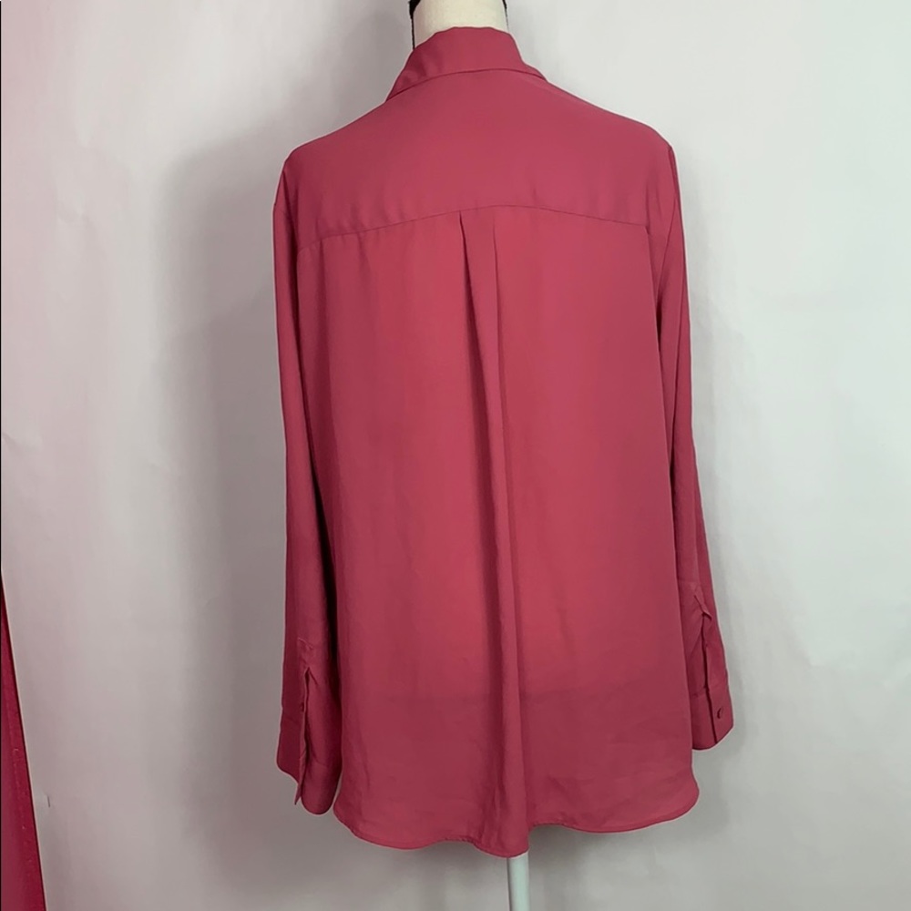 Express long sleeve mauve color w lace accent top - Picture 3 of 9